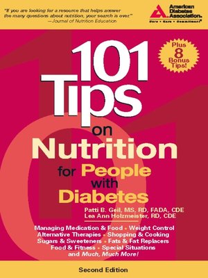 cover image of 101 Tips on Nutrition for People with Diabetes